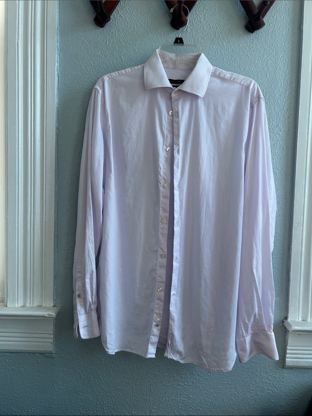 John Varvatos U.S.A. Men’s Lavender Button Down Dress Shirt 15.5/34 Regular Fit